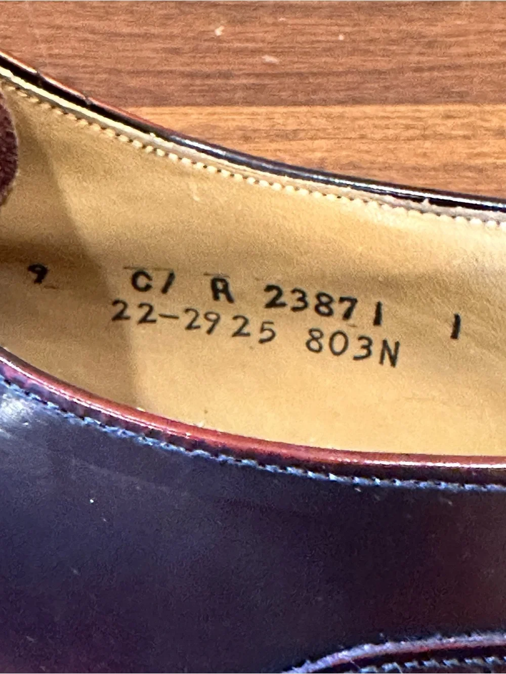 🌟HP🌟VTG 1980s-90s Johnston & Murphy Burgundy Leather Wingtip Oxfords 9 C/A USA